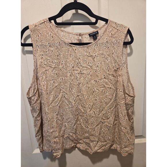 Torrid Sleeveless Blouse Size 2 (2x) Beige Floral Print NWOT - Picture 4 of 4